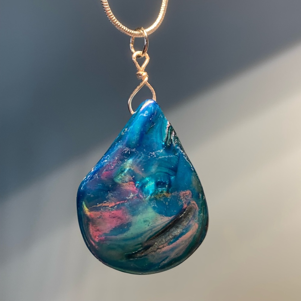Beautiful handmade blue stone earrings